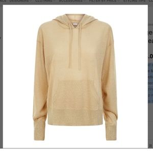 Sandro Xygene Fine Metallic Hooded Sweater